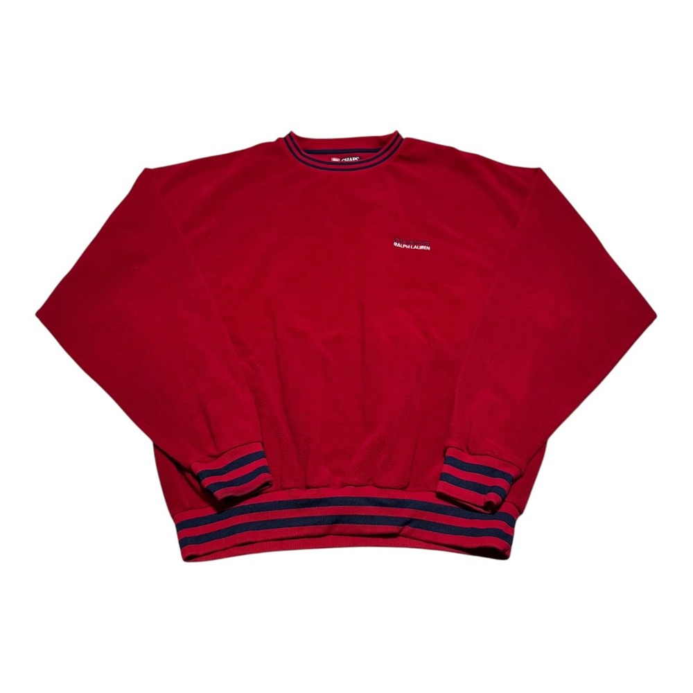 Vintage Chaps Ralph Lauren Fleece Crewneck Embroidered Logo Sweatshirt Men's 2XL